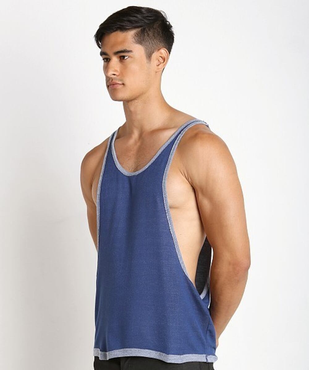PreLoved N2N Bodywear Mens Soft Stringer Muscle Tank Top Color Blue Size Medium